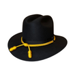 3X Cavalry Cattleman Complete Set - Hat, Yellow Cord, Leather Strap